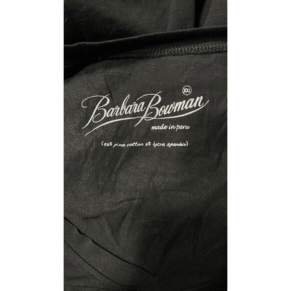 Barbara Bowman Black Embroidered Long Sleeve V-Neck T- Shirt     Size: XXL - Picture 4 of 4
